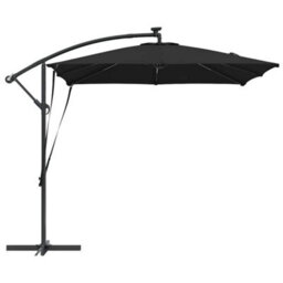 Berkfield Cantilever Banana Parasol Black 249 X 249 X 250 Cm - thumbnail 6