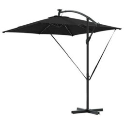 Berkfield Cantilever Banana Parasol Black 249 X 249 X 250 Cm - thumbnail 7
