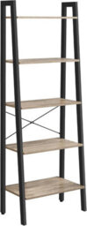 Vasagle Ladder Shelf, 4-Tier Bookshelf, Bookcase, For Living Room, Bedroom, Kitchen,steel Frame, Honey Brown And Black - thumbnail 4