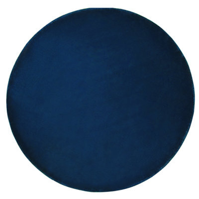 Beliani Rug Gesi Ii Navy Blue 140 Cm Viscose - image 1