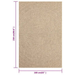 Walplus Rug Zizur 160X230 Cm Jute Look Indoor And Outdoor - thumbnail 8