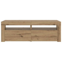 Walplus Tv Cabinet With Led Lights Artisan Oak 120X35X40 Cm Engineered Wood - thumbnail 6
