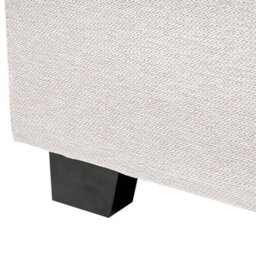 Wyld And Coco Padded Headboard Bedstead Light Beige Polyester For Eu Double 4Ft6 (135 Cm) - Eucalyptus Frame, Matt Finish - thumbnail 9