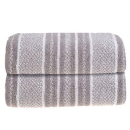 Allure Bath Fashions Striped Bath Towel Pack Of 2 - Grey - thumbnail 1