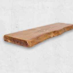 Chill House Ltd Chill House Rustic Live Edge Floating Shelf, Dark Oak, 50Cm - thumbnail 1
