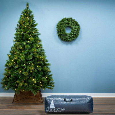 Christmas Tree World The 6Ft/180Cm Pre-Lit Majestic Dew Pine Christmas Tree With Bag - image 1