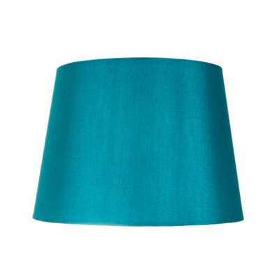 Happy Homewares Traditionally Designed Medium 10 Drum Lamp Shade In Sleek Teal Faux Silk Fabric - image 1