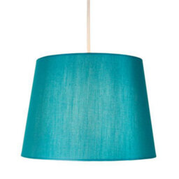 Happy Homewares Traditionally Designed Medium 10 Drum Lamp Shade In Sleek Teal Faux Silk Fabric - thumbnail 2