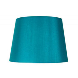 Happy Homewares Traditionally Designed Medium 10 Drum Lamp Shade In Sleek Teal Faux Silk Fabric - thumbnail 1