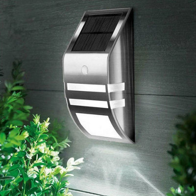 Solar Pir Motion Sensor Wall Light Dual Led Outdoor Garden Security Lamp Array Color - image 1