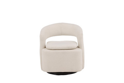 Laurel Single White Boucle Sofa - Swivel Sofa  - D70Xw69Xh71Cm, Seat Height 50Cm - image 1