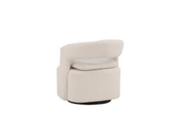 Laurel Single White Boucle Sofa - Swivel Sofa  - D70Xw69Xh71Cm, Seat Height 50Cm - thumbnail 6