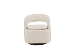 Laurel Single White Boucle Sofa - Swivel Sofa  - D70Xw69Xh71Cm, Seat Height 50Cm - thumbnail 1
