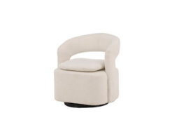 Laurel Single White Boucle Sofa - Swivel Sofa  - D70Xw69Xh71Cm, Seat Height 50Cm - thumbnail 2