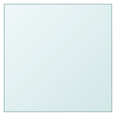 Berkfield Table Top Transparent 50X50 Cm Tempered Glass - image 1