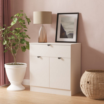 Varese Ready Assembled Matt Kashmir 1 Drawer Sideboard (H)785mm (W)740mm (D)385mm - image 1