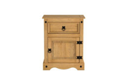 Birlea Corona Large 1 Door 1 Drawer Bedside Cabinet Bedside Mexican Chest - thumbnail 7