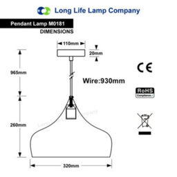 Long Life Lamps Company Modern Ceiling Nickel Polished Chrome Pendant Light M0181 - thumbnail 2