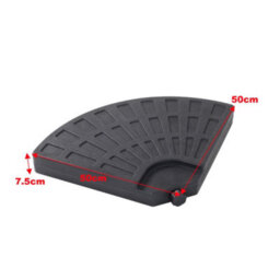 Breeins Black Square Water And Sand Filled Plastic Garden Parasol  Base Cantilever Base Patio Outdoor Banana Overhang Stand 52L - thumbnail 6