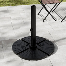 Breeins Black Square Water And Sand Filled Plastic Garden Parasol  Base Cantilever Base Patio Outdoor Banana Overhang Stand 52L - thumbnail 2