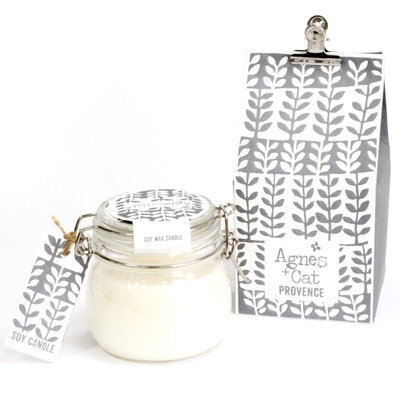 Serenityy Agnes + Cat Kilner Jar Candle 400Ml - Provence Floral Soy Wax Candle In Reusable Kilner-Style Jar.