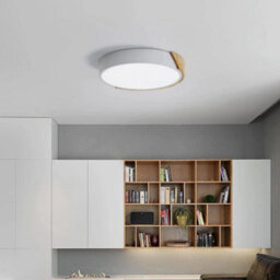 Modern Led Ceiling Light Wood Round 24W Cold White Ceiling Lamp Bedroom Office - thumbnail 3