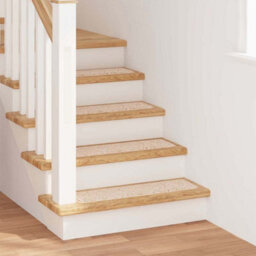 Berkfield Stair Mats With Latex Backing Cream 20X75 Cm