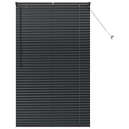 Berkfield Modern Window Blind With Curtains Manual Black Aluminium