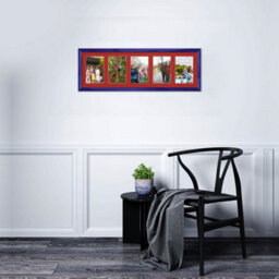 AK Frames 26X8 Purple Classic Multi Photo Frame With Crimson Mount - Holds 5 Apertures (5X) 6X4 Photos - thumbnail 3