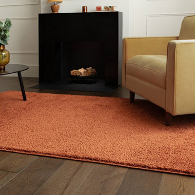 The Rug Edit Super Snug Washable Rust Area Rug - 160X230Cm - image 1