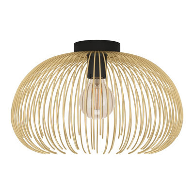 Eglo Venezuela Gold Wire Ceiling Light, Ip20, E27, Stylish Art-Deco Design - (D) 385mm - image 1