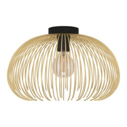 Eglo Venezuela Gold Wire Ceiling Light, Ip20, E27, Stylish Art-Deco Design - (D) 385mm - thumbnail 1