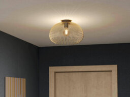Eglo Venezuela Gold Wire Ceiling Light, Ip20, E27, Stylish Art-Deco Design - (D) 385mm - thumbnail 2
