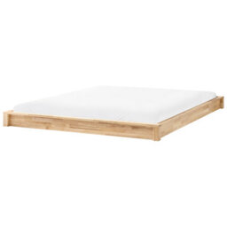 Beliani Bed Without Headboard Wood Antras 180 X 200 Cm (Eu Super King) Light Brown - thumbnail 1