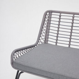 Home Detail Pampas Wicker Garden Lounge Set, Grey - thumbnail 8
