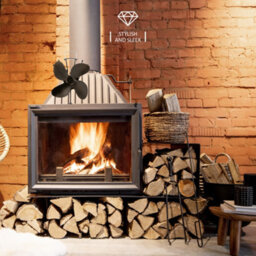 Netta 4 Blade Self-Powered Stove Fan - For Fireplace Heat Circulation - thumbnail 4