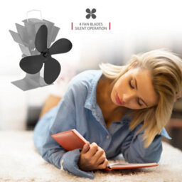 Netta 4 Blade Self-Powered Stove Fan - For Fireplace Heat Circulation - thumbnail 5