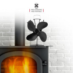 Netta 4 Blade Self-Powered Stove Fan - For Fireplace Heat Circulation - thumbnail 6