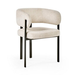 Oakham Florentia Premium Cream Chenille Upholstered Dining Chairs - Set Of 2 - thumbnail 1