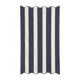 Allure Bath Fashions Large Scalloped Striped Beach Towel - Navy Blue - thumbnail 1