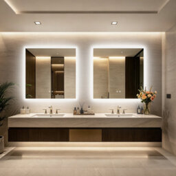 Luvodi 90 X 90Cm Square Backlit Led Bathroom Mirror Anti-Fog  Frameless Smart Lighted Mirror - thumbnail 8