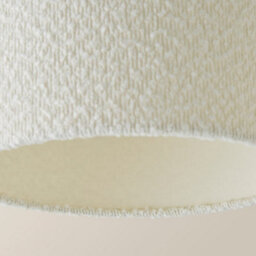Valuelights Reni Cream Boucle Drum Ceiling Lamp Shade (D)25Cm - thumbnail 5