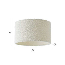 Valuelights Reni Cream Boucle Drum Ceiling Lamp Shade (D)25Cm - thumbnail 8