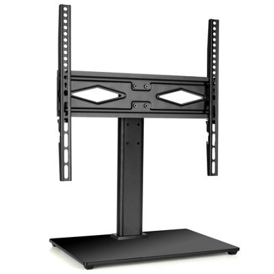 Futura Universal Tv Table Stand 24 To 60 Inch Tvs, Swivel & Height Adjustable, 45Kg Load, Max Vesa 400X400mm, Tempered Glass Base - image 1