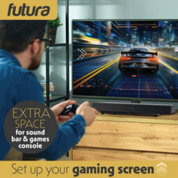 Futura Universal Tv Table Stand 24 To 60 Inch Tvs, Swivel & Height Adjustable, 45Kg Load, Max Vesa 400X400mm, Tempered Glass Base - thumbnail 9