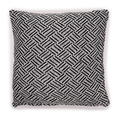 Four Candle Classic Cushion Cover Criss-Cross Black 40X40Cm - image 1