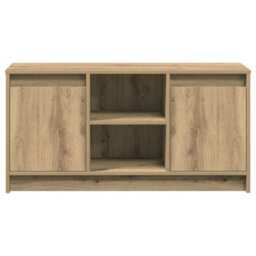 Berkfield Tv Cabinet With Led Lights In Artisan Oak, 100X34X50 Cm, Made From Engineered Wood. - thumbnail 6