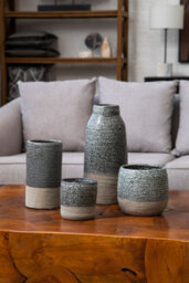Orsina Modern Ceramic Vase For Home Decor, Speckled Design Flower Vase For Contemporary Spaces, Modern Small Vase - thumbnail 2