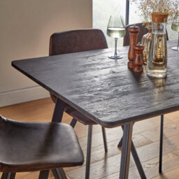 Vonhaus Dining Table, 6 Seater Kitchen Table For Dining Room, Rectangular Dark Wood Effect For 6 People, W150Cm X D90Cm, Burton - thumbnail 4