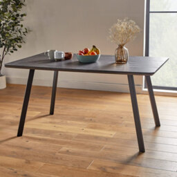 Vonhaus Dining Table, 6 Seater Kitchen Table For Dining Room, Rectangular Dark Wood Effect For 6 People, W150Cm X D90Cm, Burton - thumbnail 3